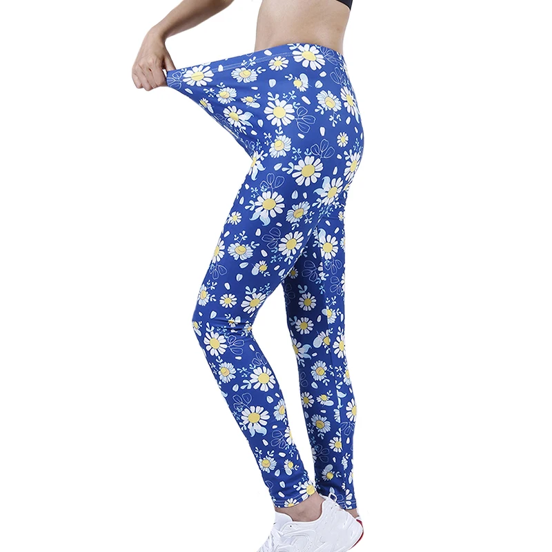 VISNXGI Women Workout Leggings Push Up Fitness High Waist Flower Print Pattern Summer Spring Autumn Pants Ankle-Length Bottom workout leggings