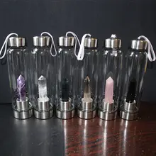 Креативная Хрустальная колонка, энергетическая чашка для воды, натуральный кристалл, чашка для воды, бутылка для напитков, Кристальное стекло, бутылка для воды, чашка для воды