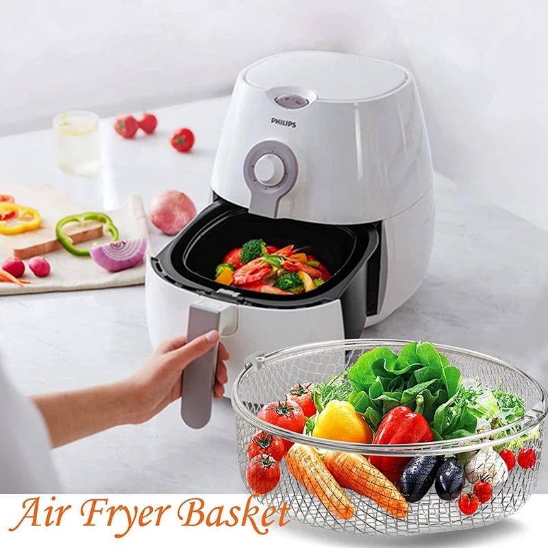 Air Fryer Basket For Mesh Steamer Basket For Ninja Foodi 6.5, 8Qt,Air Fryer  Basket,Air Fryer Crisping Basket With Handle - AliExpress