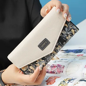 

Printed envelope wallet, large capacity, multi-card slots, wild lady clutch bag, wallet, card holder