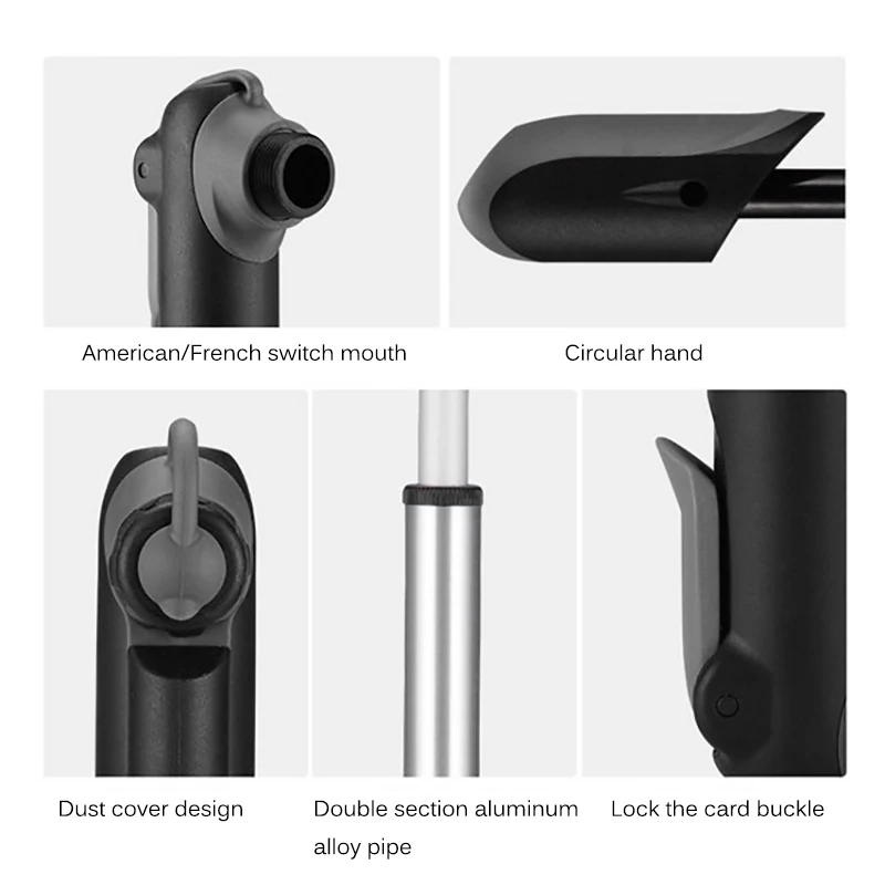 Bike Tire Inflator Pump Lightweight Convenient Dustproof Lid Tire Inflator MTB Mountain Bike Accessories Mini Bike Tire Inflator