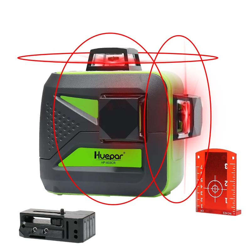 Самонивелирующийся лазерный 3D уровень Huepar 12 линий пересечение горизонталей и