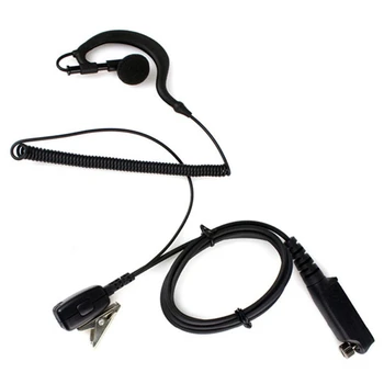 

PTT MIC G Shape Earpiece Headset for Sepura STP8000 Walkie Talkie Ham Radio Hf Transceiver