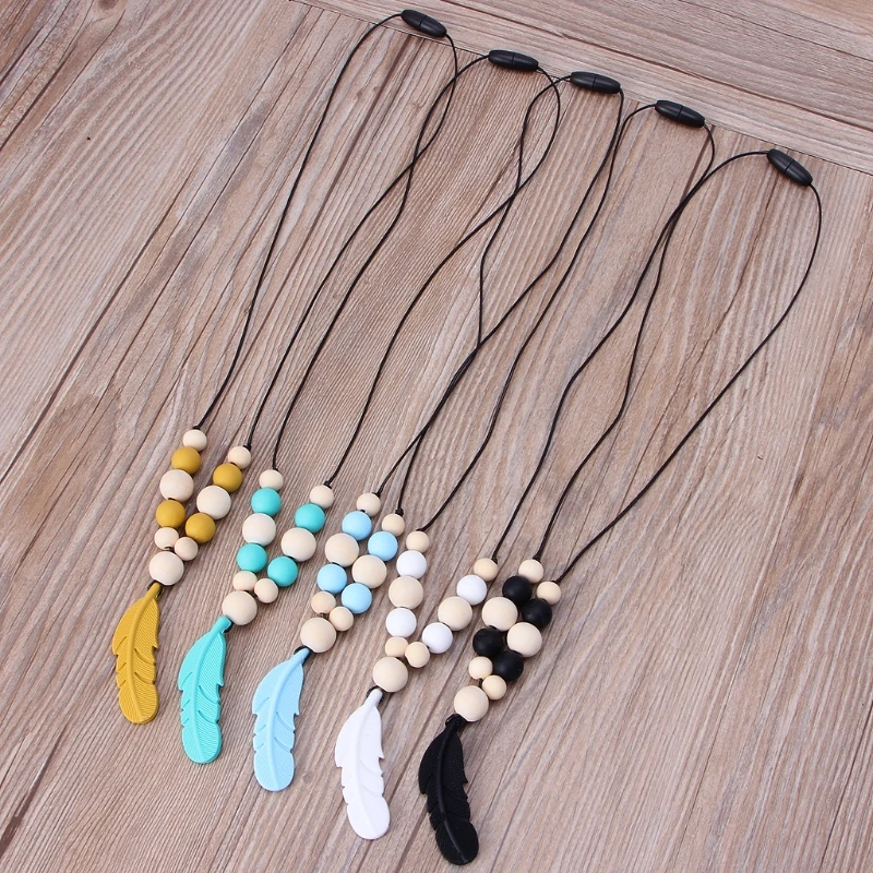 Baby Infant Silicone Jewelry Teething Necklace Baby Nursing Chewing