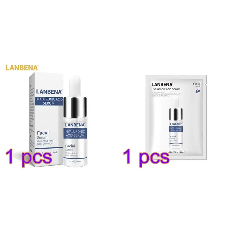 1 LANBENA, сыворотка с гиалуроновой кислотой, глубокое увлажнение, маска для лица, экстракт черники, Омолаживающая увлажняющая, отбеливание ярче, уход за кожей - Вес нетто: 1
