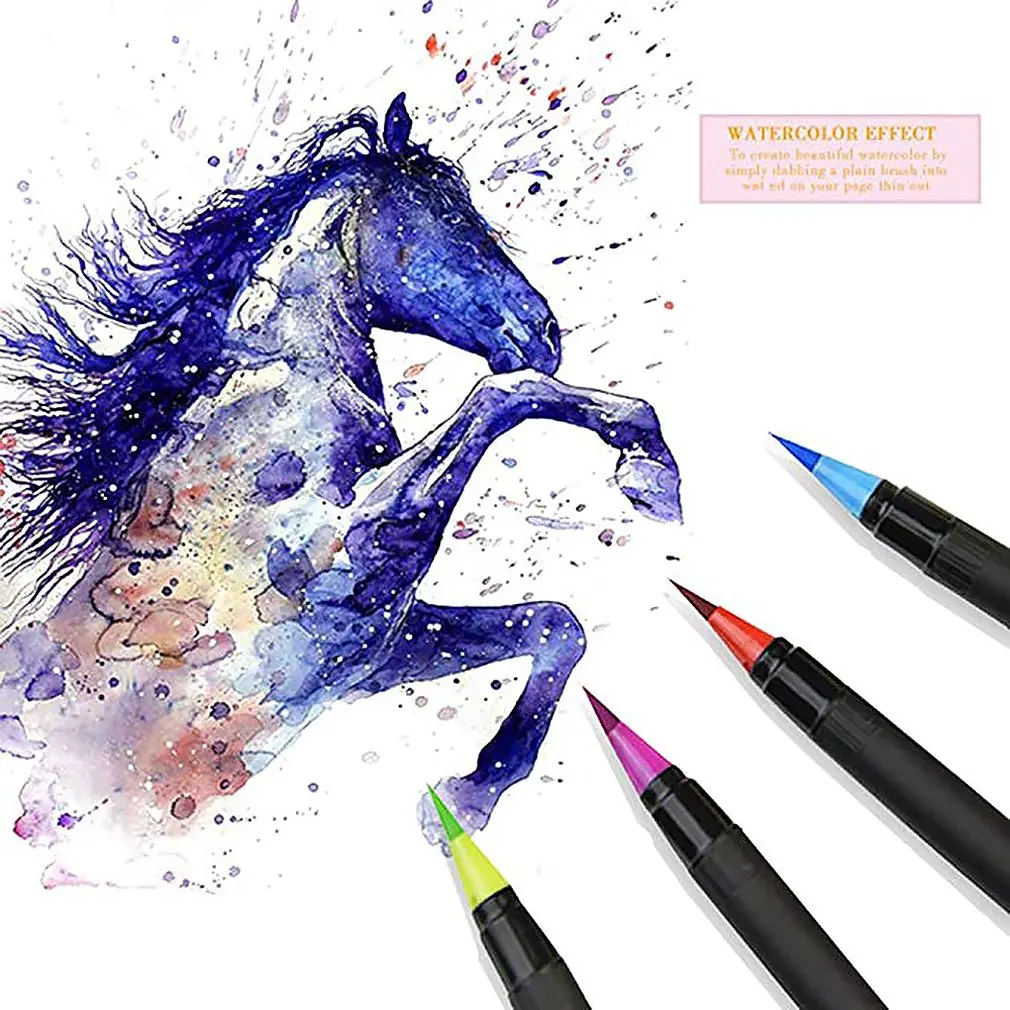 

20 Color Watercolor Pen Color Soft Head Brush Creative Calligraphy Pen Soft Pen Water Water Color Tap Water Brush