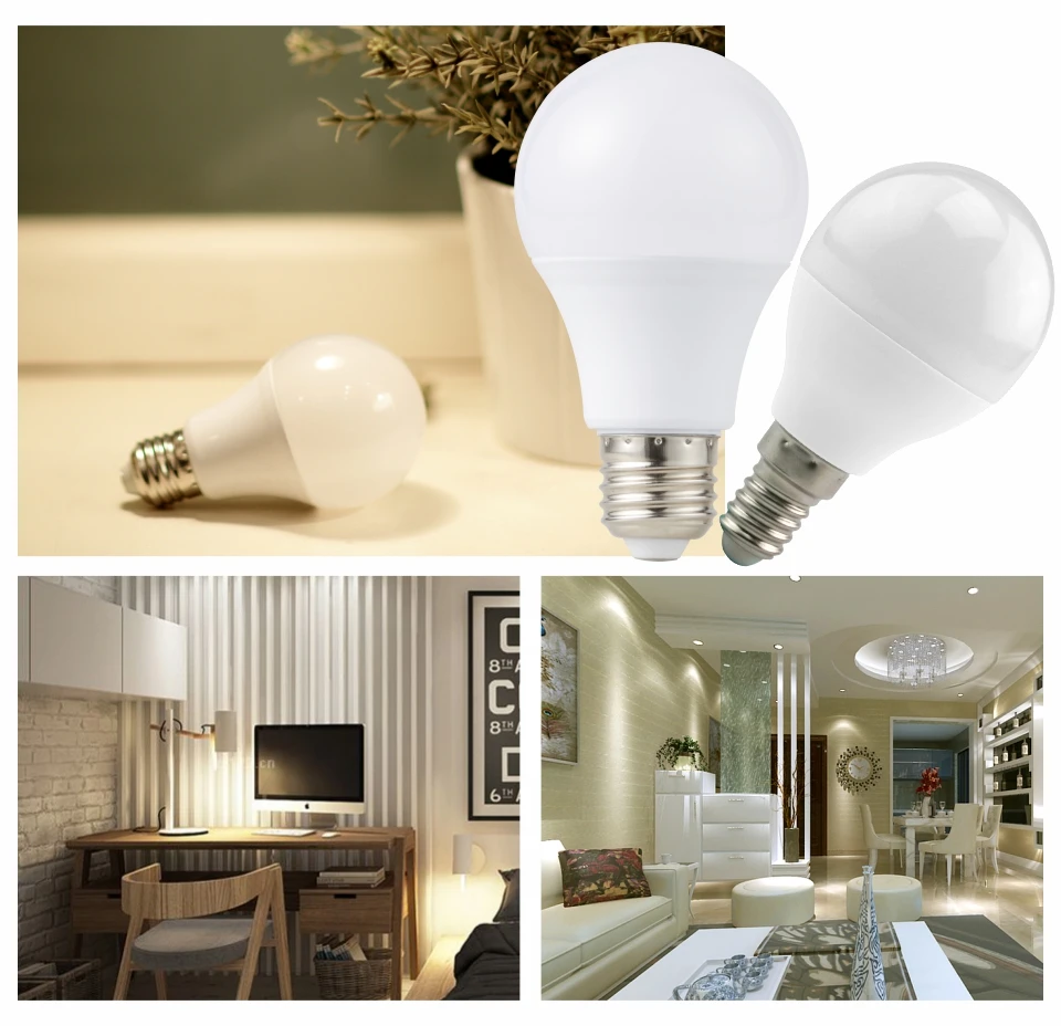 E27 E14 LED Bulb Lamps 3W 6W 9W 12W 15W 18W 20W Lampada Ampoule Bombilla LED Light Bulb AC 220V 230V 240V Cold/Warm White