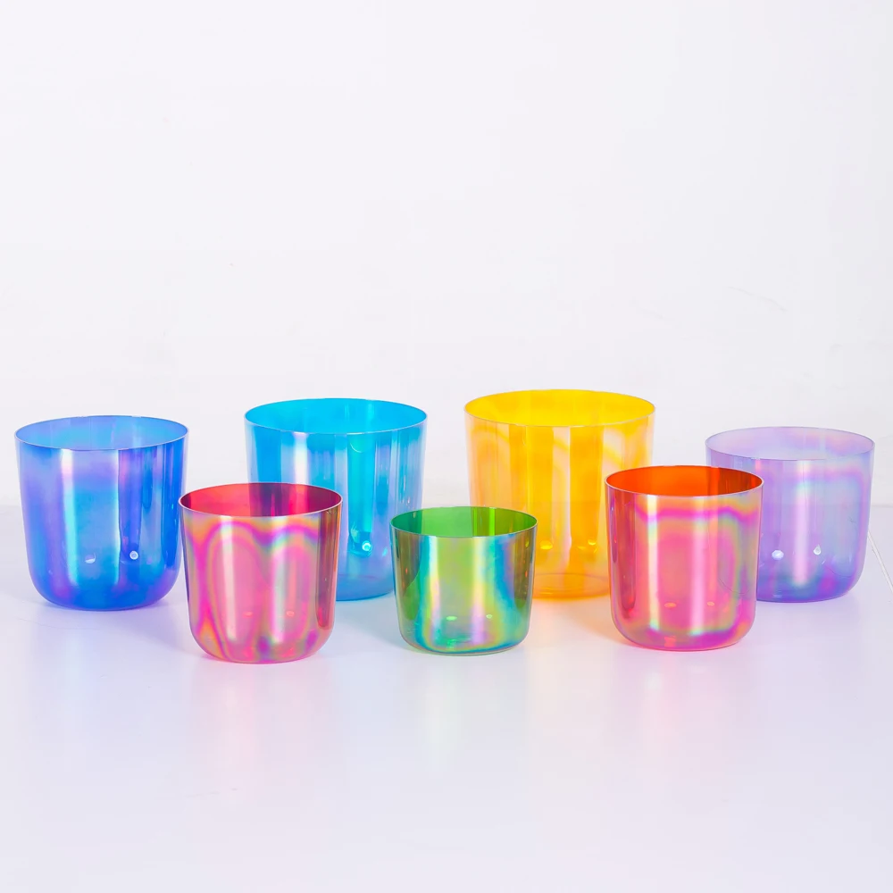 6Inch Seven Color Cosmic Light Clear Crystal Singing Bowl + bag ...