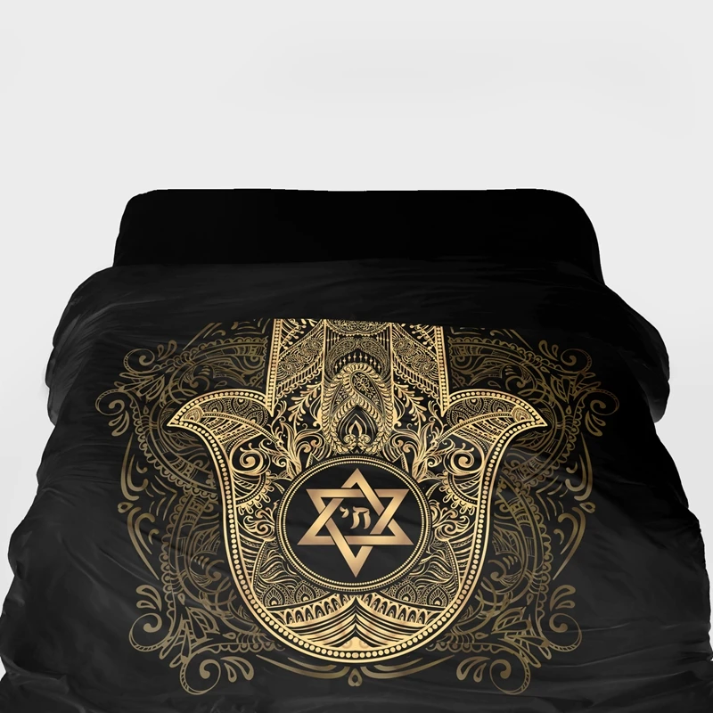 30 3D пододеяльник King/queen/custom, одеяло/пододеяльник 220/240, 1 шт. пододеяльник, роскошные постельные принадлежности черный золотой Хамса рука Лотос - Цвет: 30