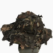 Военные игры взрослые 3D листья наблюдения за птицами плоская кепка Камуфляжный эффект водостойкая Защита от солнца охотничья шляпа тренировка регулируемая