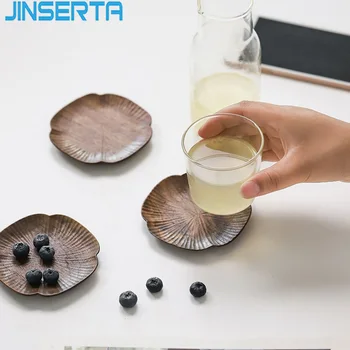 

JINSERTA Black Walnut Storage Tray Insulation Coaster Japanese Style Non-slip Tea Coffee Cup Mat for Home Restaurant Cafe Decor