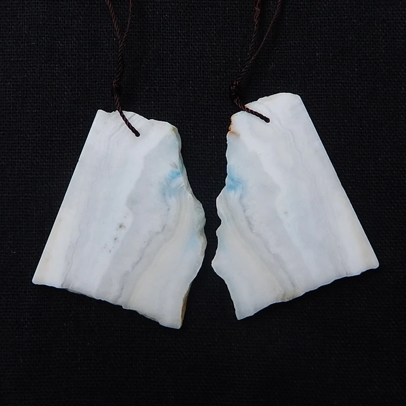 

Natural Stone Nugget Hemimorphite Earring Bead 47x35x3mm 22.25g semiprecious stones Fashion Jewelry Women Earrings Accessories