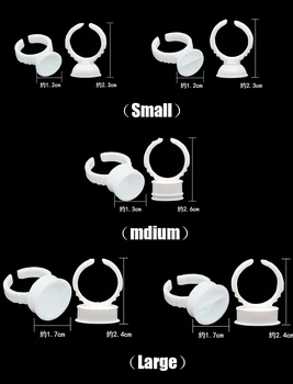 

Professional S/M/L 100pcs Tattoo Ink Rings Cups Permanent Makeup Pigment Holder Eyebrow Eyelash Extension Glue Divider Container