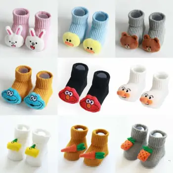 

0-3T Newborn Baby Girl Cute Cotton Slipper Socks Shoes Boots Anti-slip Socks Cartoon for Baby Girl Boy 0-3T