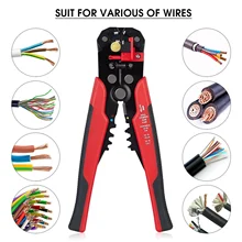 Dénudeur de fil automatique 8 ", pince de coupe pour dénuder le fil, outil pour sertir 10 24 AWG