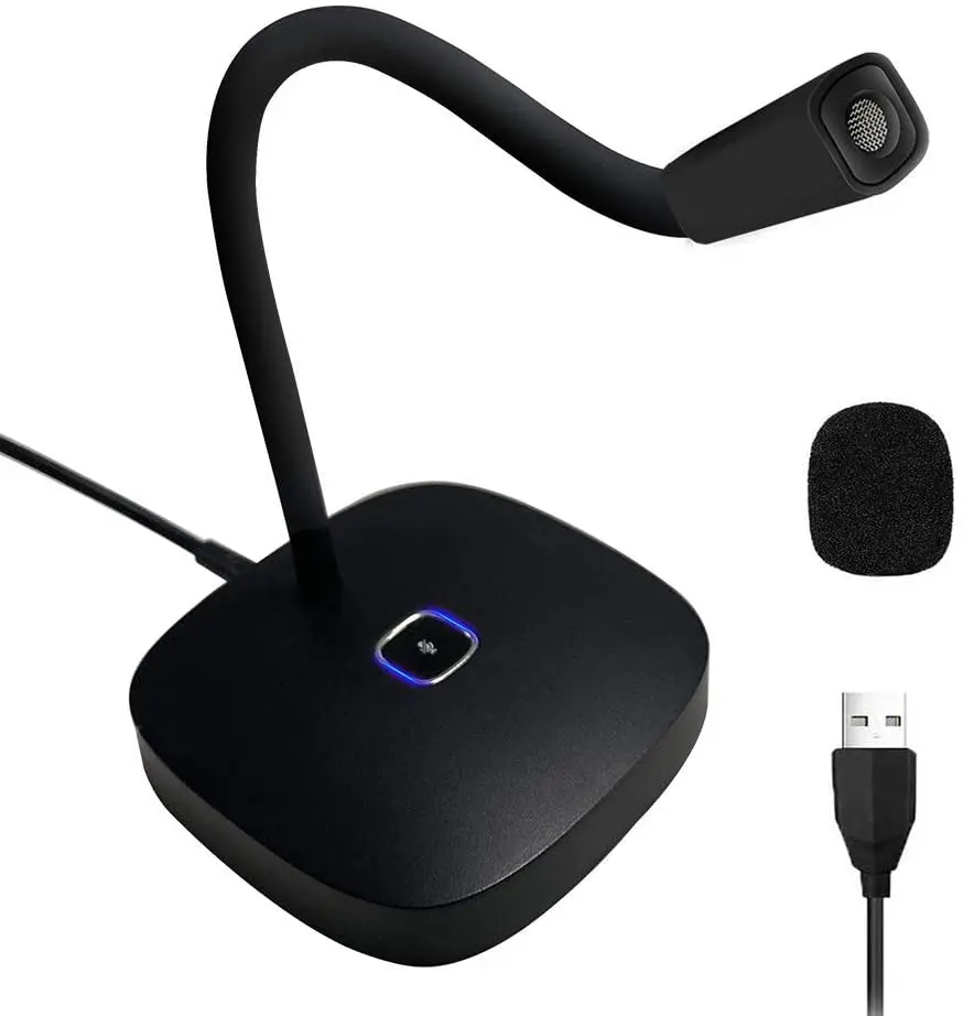 Микрофон XIAOKOA для ПК конденсаторный микрофон с USB светодиодный подсветкой