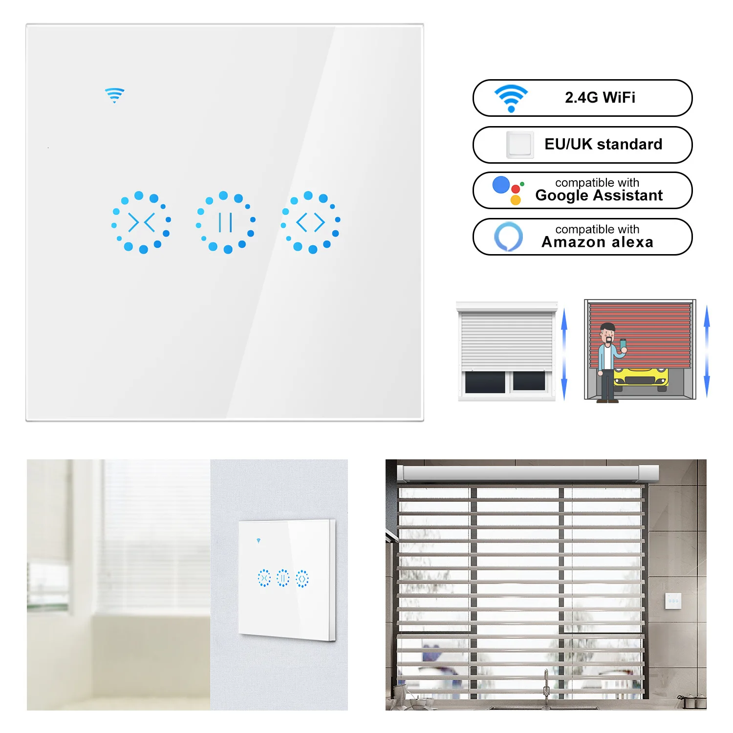 Ewelink-interruptor inteligente para cortinas, motor elétrico, wi-fi,