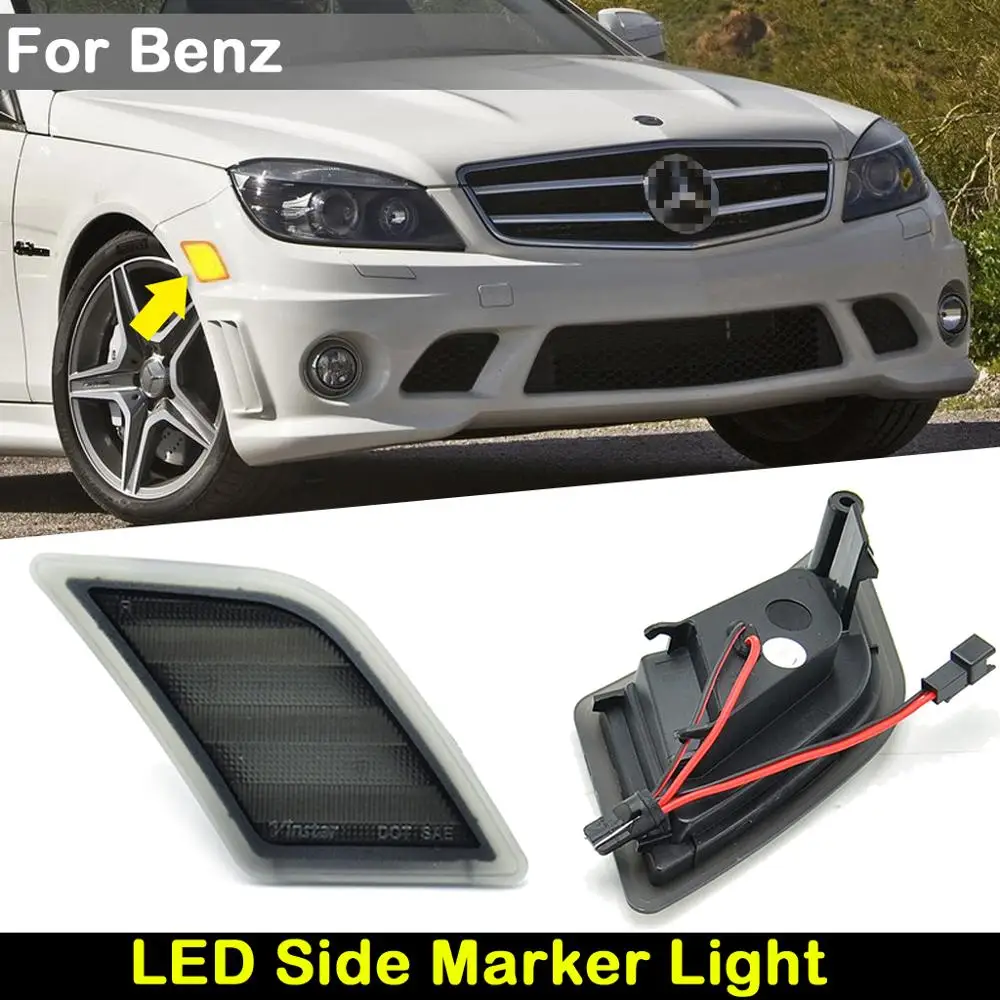 Для Benz W204 C300 C350 C63 AMG SL Class R230 SL65 Автомобильная Передняя Янтарная светодиодная