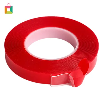 

2M Red Double Sided Adhesive Tape High Strength Acrylic Gel Transparent Car Fix Cozy