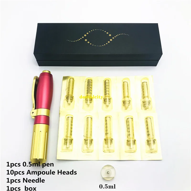 5ml pen 10pc syringe Омоложение кожи лица Гиалуроновая кислота ручка против морщин распылитель гиалуроновая ручка с ампульной головкой с иглой - Цвет: 5ml pen 10pc syringe