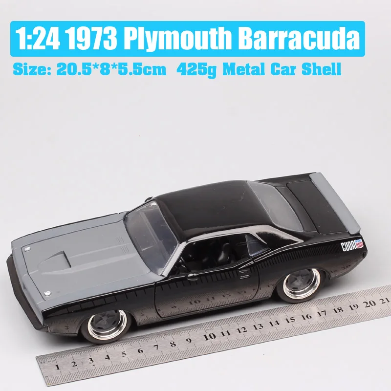 Jada 1:24 Масштаб 1973 Plymouth Barracuda классика старых мышц Diecasts& игрушечные транспортные средства металлическая модель автомобиля сувенир Хобби Подарки детям - Цвет: 1973 Barracuda