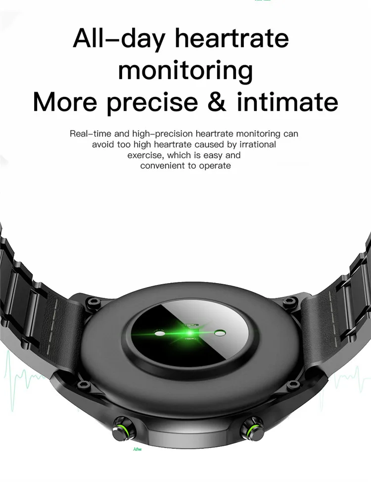 RUNDOING H15 мужские умные часы 1,3 большой полный круглый сенсорный экран 360*360 HD измеритель уровня кислорода в крови фитнес-трекер спортивные умные часы