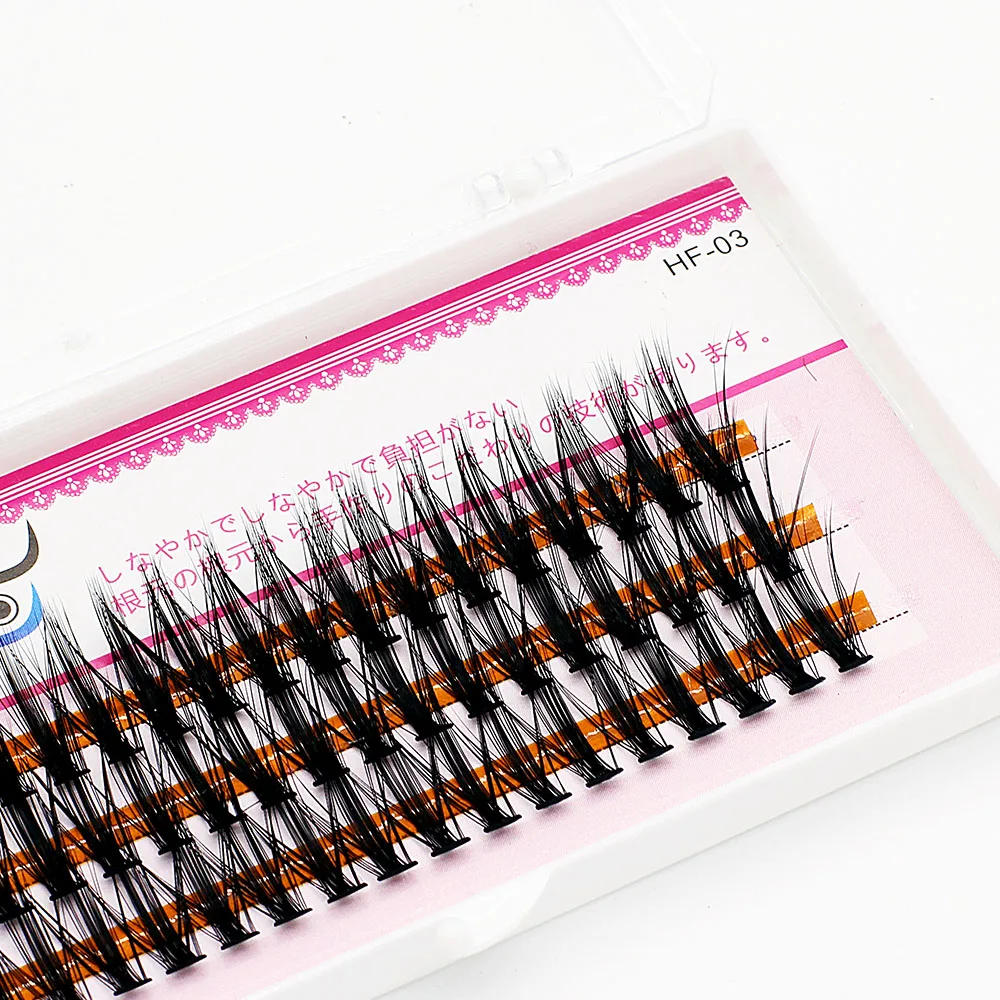 Mink-Eyelashes Lash-Bunche Black-Cluster False Fake Individual Makeup Volume-Grafting