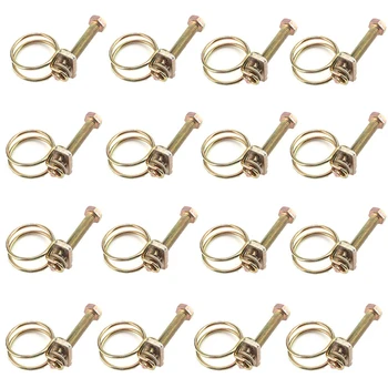 

50PCS Hose Clamp Adjustable Pipe Clamp Double Wire Plumbing Fastener