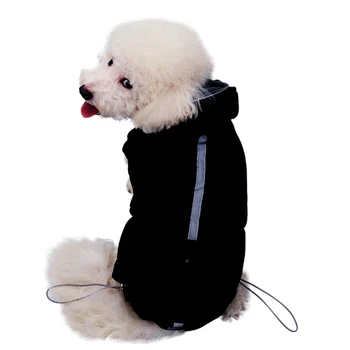 

Pet Clothes For Autumn And Winter Small Dogs Warm Accessories Cold-weather Hooded 2-legged Coat in stock