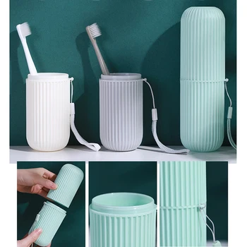 

Portable Travel Toothbrush Toothpaste Holder Storage Case Box Organizer Household Storage Cup Outdoor Holder Bathroom Accessorie