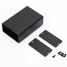 Матовая черная алюминиевая печатная плата корпус для приборной панели Чехол для электронного проекта электрическая коробка
