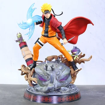 

Naruto Shippuden Sennin Mode Uzumaki Naruto & Gama Battle Ver. Statue GK Figure Model Toy with Light