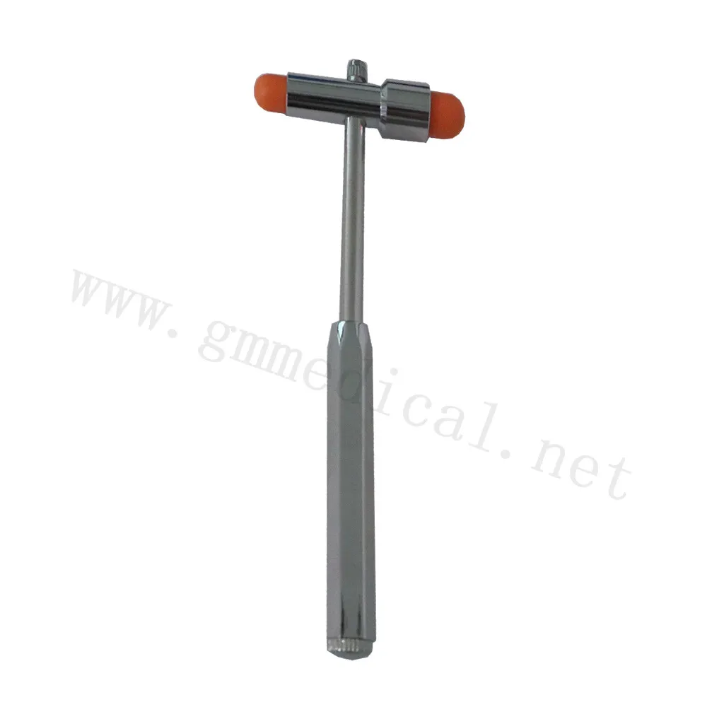 Percussion hammer T-type medical diagnosis hammer nerve hammer diagnostic hammer nerve knee reflex orthopedics neurology - Color: Orange