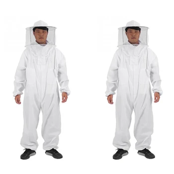 

2Pcs Cotton Beekeepers Bee Suit Professional Full Body Bee Remover Gloves Hat Clothes Jaket Protective Suit Beekeeping Equipment