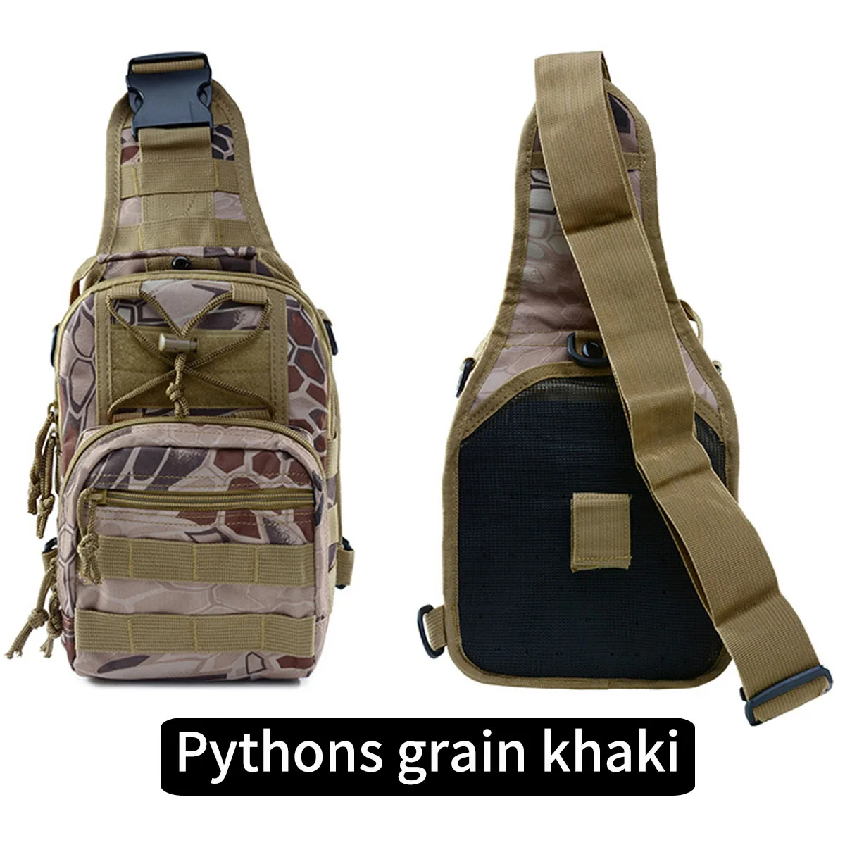Pythons grain khaki Тактическая сумка-мессенджер на плечо, спортивная сумка для улицы, Военная Тактическая Сумка, Оксфордские сумки, походная сумка - Цвет: Pythons grain khaki