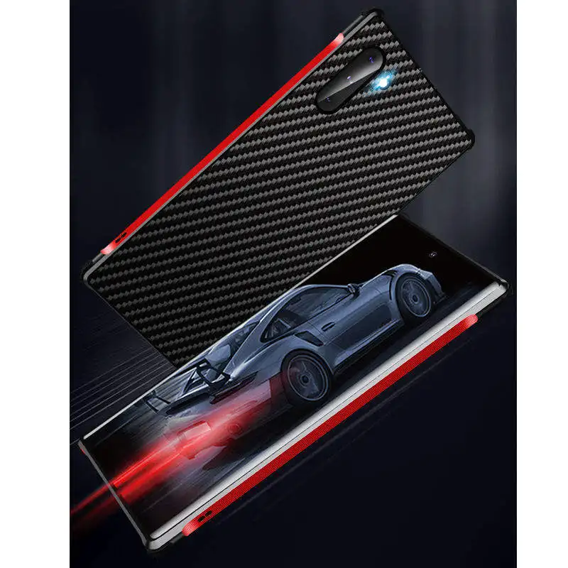 Note 10 Pro металлический корпус из углеродного волокна для samsung Galaxy Note 10 Pro Note9 8 Гибридный Тонкий противоударный чехол с полной защитой