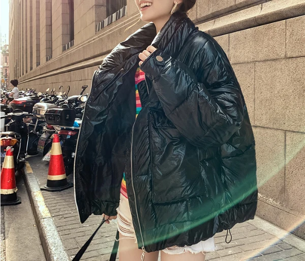 RealShe Winter Women Parka Turtleneck Long Sleeve Pockets Women's Winter Jacket Autumn Casual Solid Warm Coats And Jackets