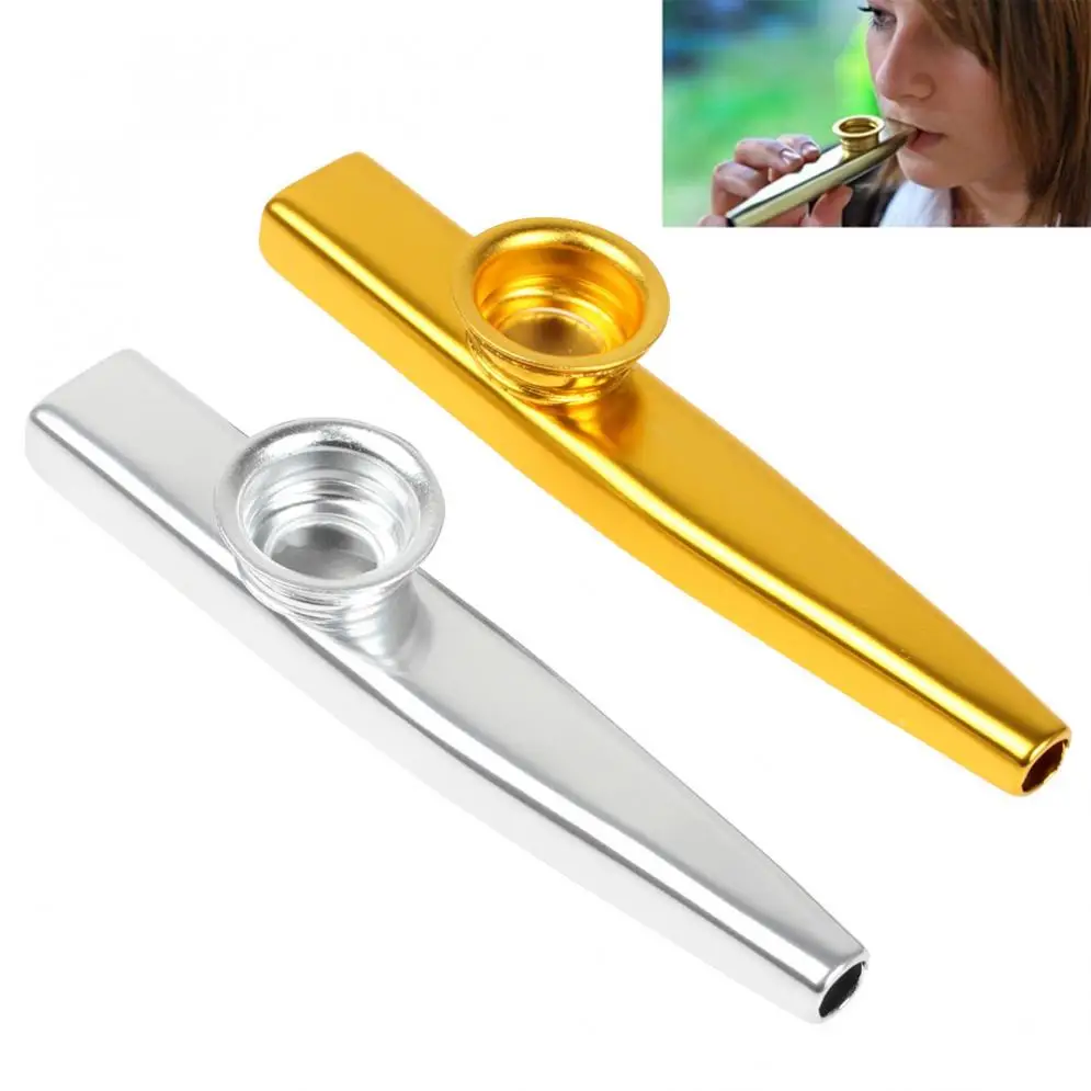5 шт./лот в упаковке музыкальный инструмент металлический Kazoo с диафрагмой
