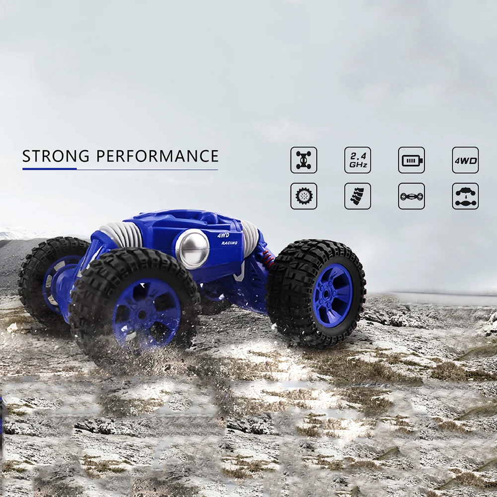 1/16 2,4G 4WD двусторонний пульт дистанционного управления скручивающийся автомобиль трюк автомобиль детская игрушка идеальный подарок для ваших детей как RC автомобили