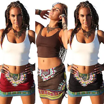 Летняя юбка-карандаш Dashiki юбка Jupe Femme облегающая женская юбка Женская Полосатая Цветочная Высокая талия тонкая винтажная одежда