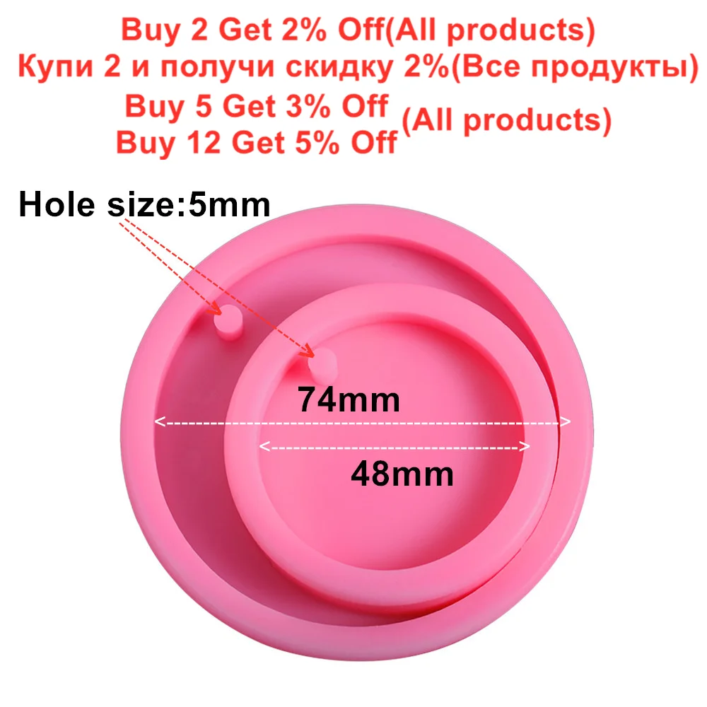 Round Keychain Mold Silicone Resin Molds Circle Keychain Pendant with Hole  Jewelry Making Epoxy Casting for DIY Crafts - AliExpress