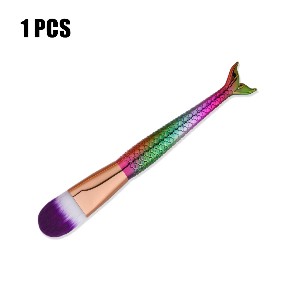 1pcs 5 шт. набор кистей для макияжа, набор инструментов для нанесения основы, румян, кисти для подводки глаз, брови консилер, набор кистей, набор инструментов для макияжа, косметический набор - Handle Color: 1pcs