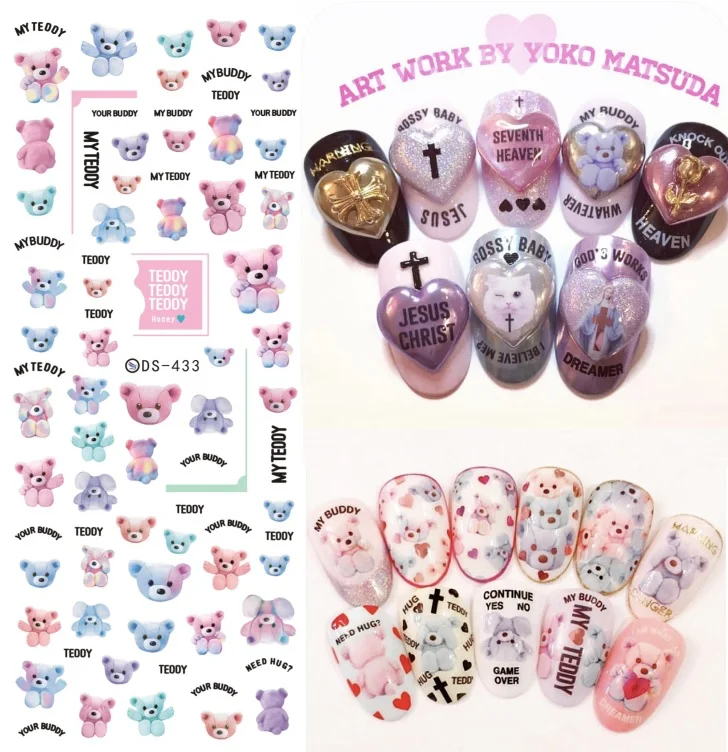 

Cartoon Pattern! Nails Art Manicure Water Transfer Decals Decorations Design Nail Stickers For Nails Tips Beauty