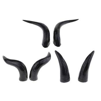 

Ox Horn Hair Hoop Headwear Cosplay Halloween Anime Costume Accs Party Decor