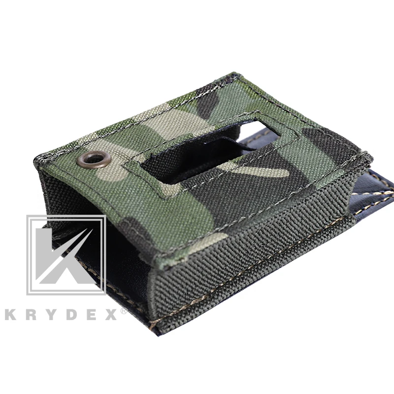 KRYDEX Tactical Strobe Light Protective Pouch MS2000 Distress Marker Carrier Hook& Loop Protective Case For Mounting Helmets MP