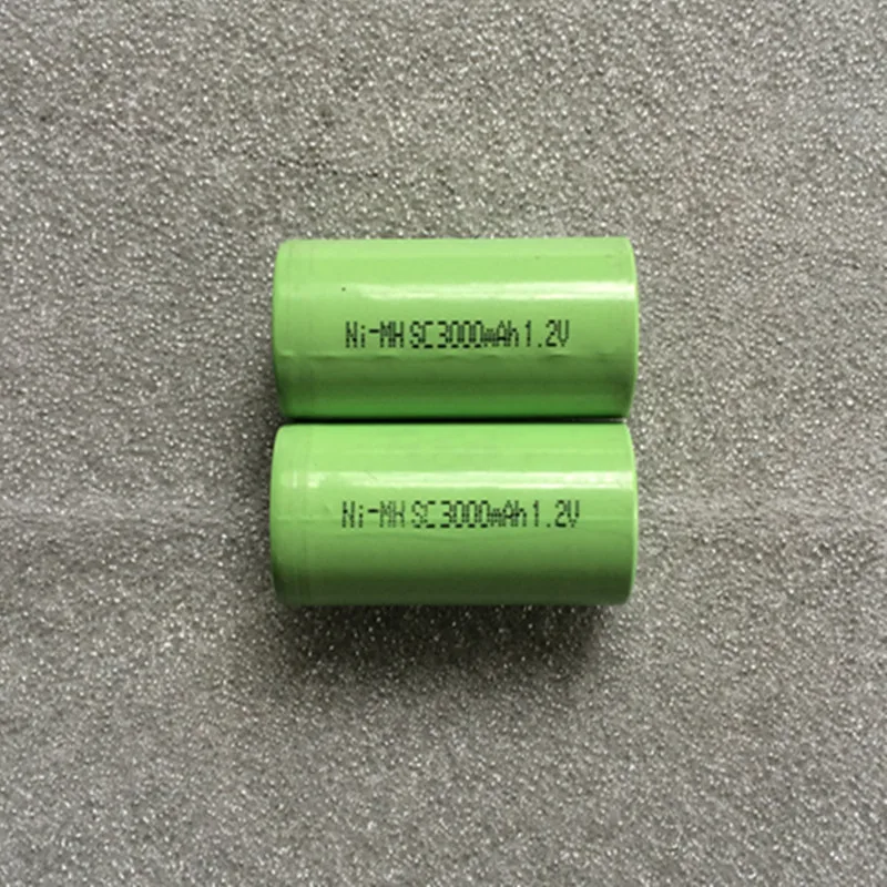 10 шт. NIMH SC 1,2 V 3000mAh высокоскоростной перезаряжаемый аккумулятор межфонные поделки коробка для батареек для подметальная вакуумная