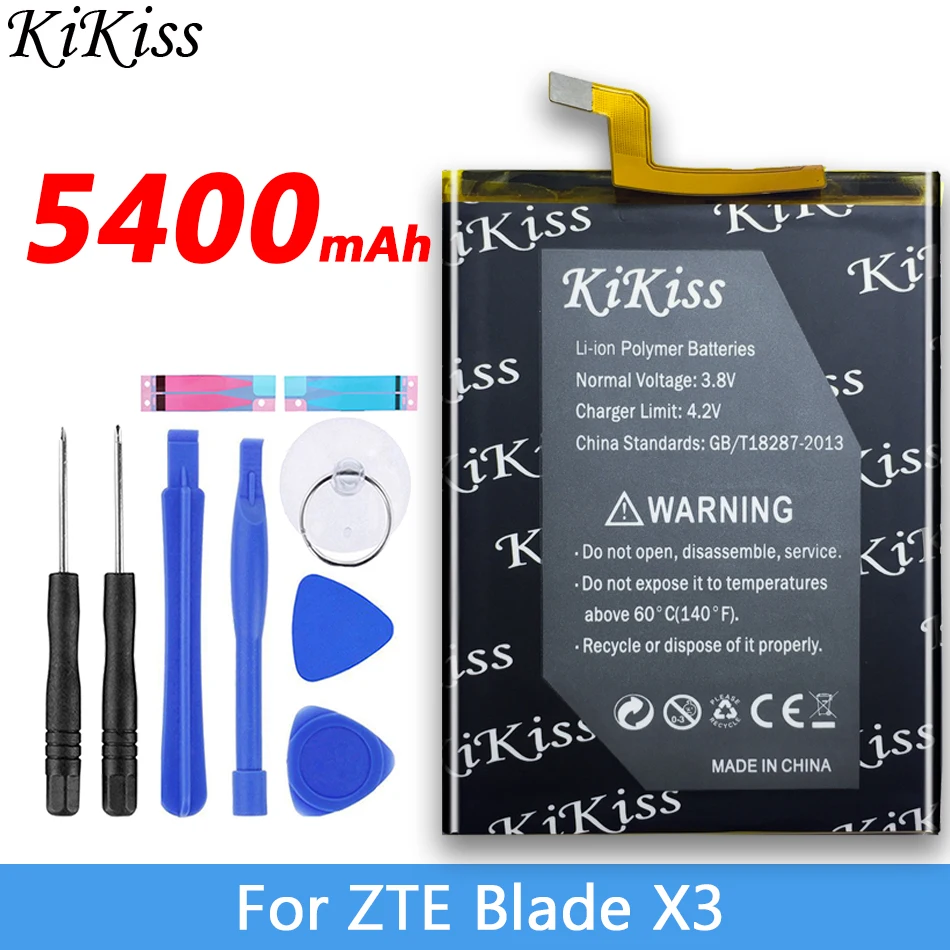 KiKiss 5400 мА/ч мобильный телефон Батарея E169-515978 515978 для ZTE Q519T лезвие X3 D2 A452 | Мобильные
