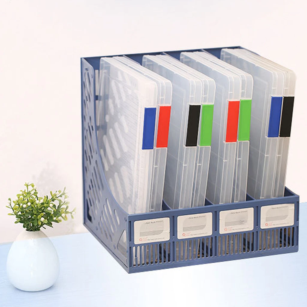 Cajas de archivos de plástico A4 Caja de almacenamiento archivador de papeles de plástico caja de almacenamiento impermeable|Almacenamiento de hogar oficina| -