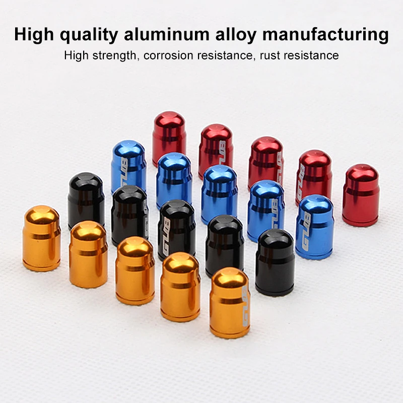 50pc Aluminum Bicycle Tire Valve Cap Ultralight Mountain Road Bike Tyre Cap Schrader/Presta Tire Valve Protector MTB Accessories