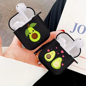 

Hot cartoon fruit avocado Fashion Earphone Case for Apple Airpods Airpod 1 2 Cover Wireless Bluetooth Headphone Earphone Coque